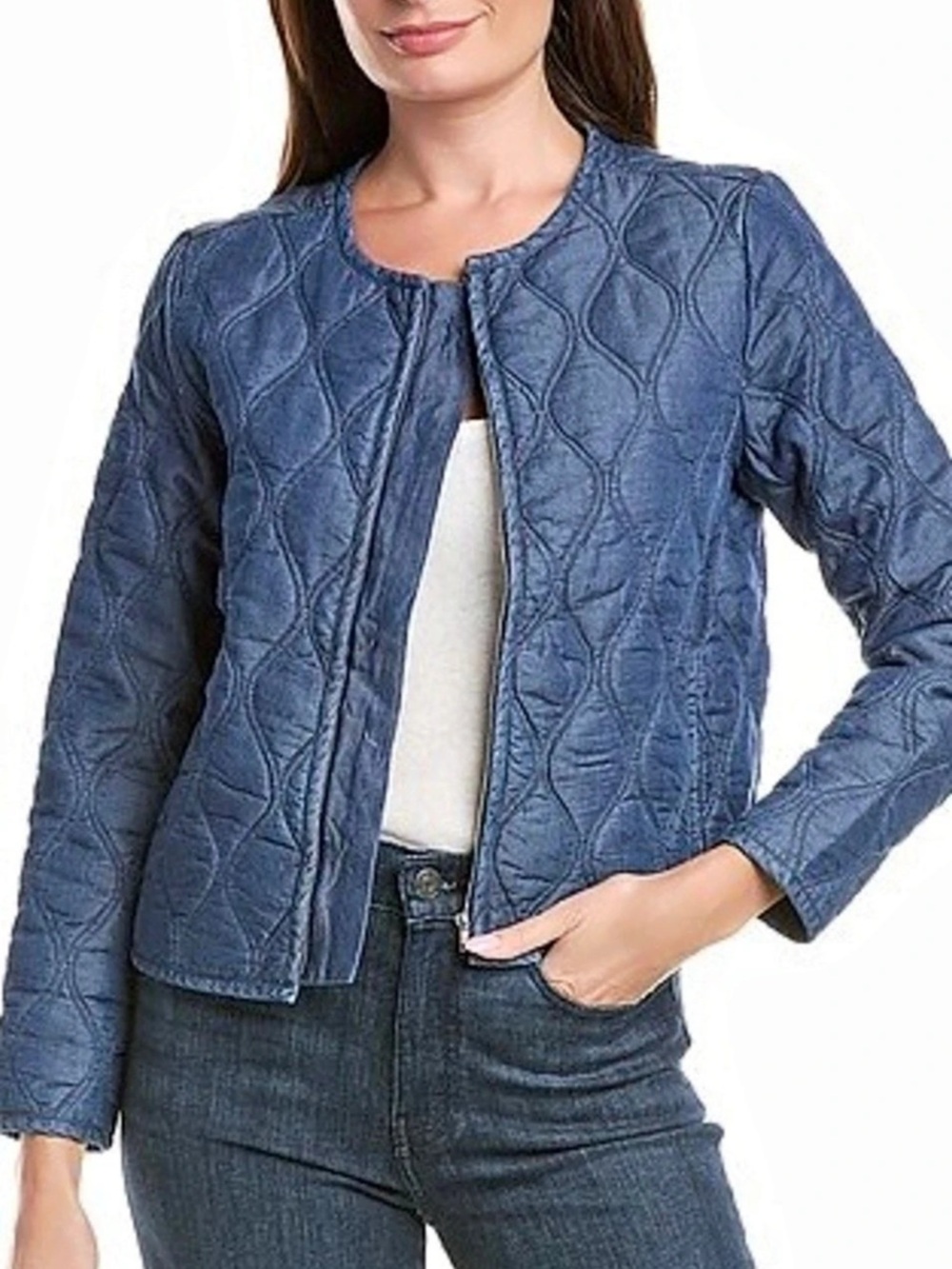 Quilted Blue Jacket Like New